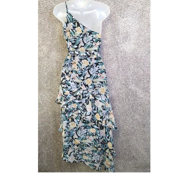 Petal & Pup Amren Floral One-Shoulder Tiered Asymmetric Dress 14 Floral Party - Picture 2 of 13
